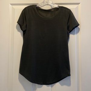 COPY - Lululemon dark “avocado” green sheer T size 4.